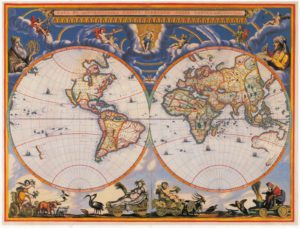 Nova et Accuratissima Terrarum Orbis Tabula 1662 Joan Blaeu Atlas maior